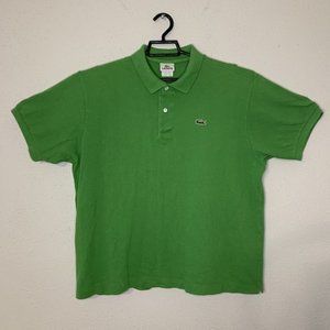 Lacoste Men's 100% Cotton Short Sleeve Polo Shirt Green‎ Size 7 2XL XXL Logo
